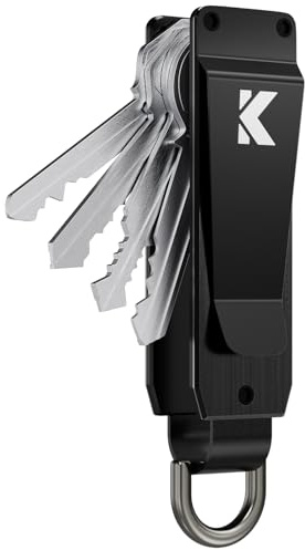 Keymarx Key Organizer for Men Compact Key Holder Minimalist Key Case Metal Key Chain Key Holder for Keychain Secures 2-5 Keys