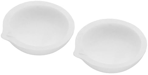 PATIKIL Piccolo Piatto Scodella Crogiolo Ceramico Per Fusione, 2 Pezzi 100g Crogioli Ceramici In Quarzo Scodella Pentola Per Raffinare Colata Metalli Oro Argento Rame Ottone Leghe