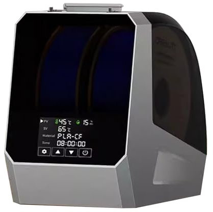 Essiccatore per filamenti per Stampante 3D, Supporto per stoccaggio filamenti, Riscaldamento a 360°, con Schermo LED, Temperatura 45-70 ℃ e temporizzazione 48 Ore, Supporto Materiale PLA ABS PETG TP