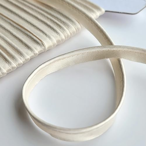 Satin Fabric Covered Flanged Piping Cord – Dressmaking & Garment Sewing Trim – 5 Metre Length