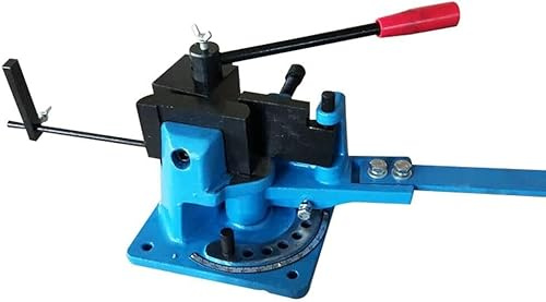 Universal Winkelbieger Biegemaschine Biegegerät Winkelbiegemaschine Manuell 0-120 Grad Biegemaschine Biegegerät Mit 5 X Matrizen, Für Flachstahl Rundstahl Quadratischer