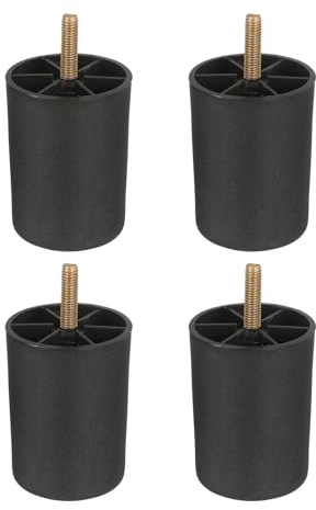 sourcing map 4 Pcs M8 x 3.1 x 2.3 Inch Furniture Legs, Plastic Sofa Couch Legs Tapered Replacement Legs Tapered Feet for Chair Sofa Dresser Cabinets Bed, Black