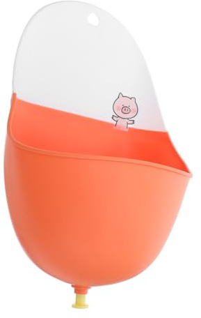 Trainingsurinal für Kleinkinder Jungen, Höhenverstellbar, Orange | PP und Tpr, Leicht zu Reinigen, Wandhängend oder Bodenstehend, Liebevolles Cartoon Design Zufällige Farbe
