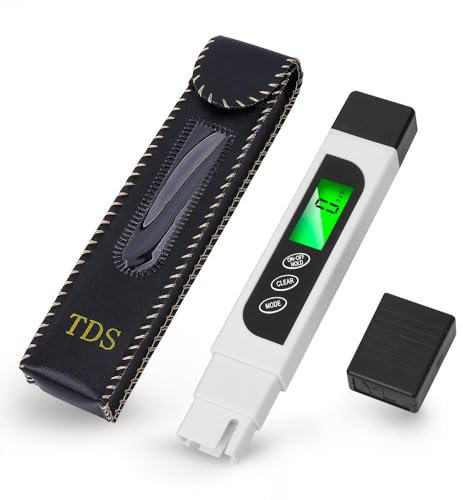 SEIWEI Testeur numérique 3 en 1 EC et TDS - Testeur de température précis - Pour la qualité de l'eau potable, robinet, puits, piscine, aquarium (vert)