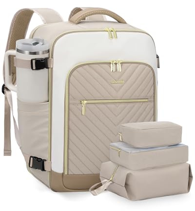 LOVEVOOK Reiserucksack Damen Groß 40L Handgepäck Tasche für Flugzeug 18 zoll Laptop Reisetasche Wasserdicht Travel Backpack Women Weekender Carry On Duffle Bag Cabin Luggage Set für Reise Business