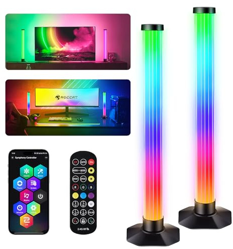Euakee Lampe LED TV, Gaming Smart LED Lampe, RGB avec Effets D'éclairage Multiples, Light Bars avec Modes Scène et Modes Musique, Déco pour Jeu, Photos, PC, Télévision, Pièce (42CM)