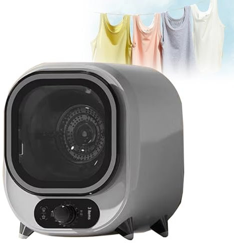 ELIKBH Mini Sèche Linge, Mini-Sèche-Linge, 5 Modes de séchage, Charge de 0,8 kg, Essoreuse, Sèche-Linge Ventilé pour Les Petits Articles de Linge(White)