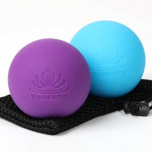 Pelotas de lacrosse de masaje para liberación miofascial, terapia de puntos de activación, dolor muscular, terapia de punto de activación, bolas de masaje de espalda, rodillo de bola de masaje de pies