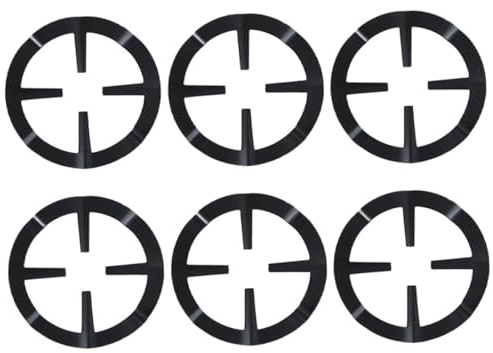 Pièces Support Anneau Cuisinière en Noir 6 à Gaz Fer, pour Poêle | Grille de Plaque de Cuisson à Gaz, Anti-dérapant pour Petits Récipients, Usage Stove Top et Restaurant