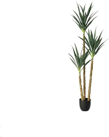 Zstar Künstlicher Kunst-Agave, 160cm Groß Kunst-Agave Kunstpflanze mit 3 Stämmen, Groß Kunstpflanze im Topf mit Lebensechten Blättern und Rinde Zimmerpflanze Dekoration für Wohnzimmer, Büro, Balkon