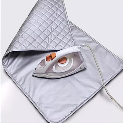 ZIUSFAC Bügelmatte Tragbar Bügelbrett-Alternative Bezug, Bügelunterlage Für Tisch 48x85cm 80x140cm, Bügeldecke Für Waschmaschine Trockner Hitzebeständige(55X120CM)