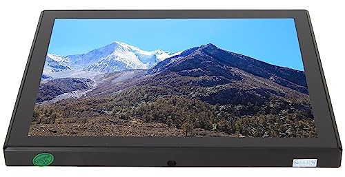 LED Touchscreen Monitor, Wall -mounted LED Monitor 8 Inches for Safety (GB Plug)