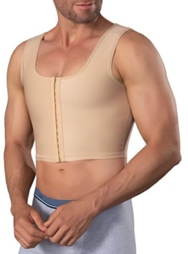 WKZSXXMJ Canotta da Uomo a Compressione Rigida Canotta Post-operatoria a Compressione per Ginecomastia per il Sostegno del Seno e del Torace(XXL)