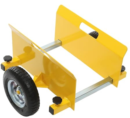 Plattenwagen Klemmwagen Plattentransportwagen 272 kg Tragfähigkeit, Plattentransporter Transporthilfe Rollwagen, Plattenroller zum Transport von Holzplatten, Türen, Fenster (Gelb)