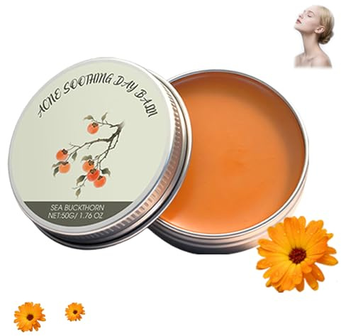 Organics Balsamo giornaliero efficace per acne, trattamento naturale dell'acne a base di erbe per viso, corpo e schiena | Riduce brufoli, crema chiarificante contro rughe e idratante (1 pezzo)
