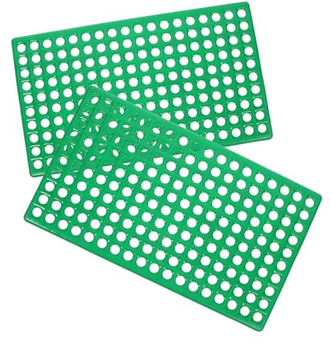 Artibetter 2 Stück Pack Kaninchenkäfigmatte aus Kunststoff mit Belüftung und Abfallablauf Runde Löcher für Haltung und Zucht von Kaninchen als Fußmatte