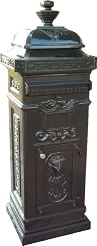 Casa Padrino Art Nouveau standing mailbox green - Auminum mailbox - Post Box - Column Mailbox