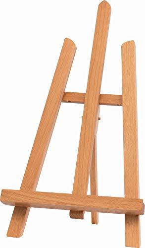 Kreul 17505 - Solo Goya Petit chevalet de Table à Trois Pieds en Bois de hêtre Massif, entièrement monté, pour Une Hauteur de Tableau jusqu'à 30 cm, Hauteur Totale env. 40 cm