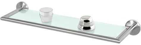 bremermann Bad-Serie Piazza Badablage mit Rahmen, Edelstahl matt, Glas
