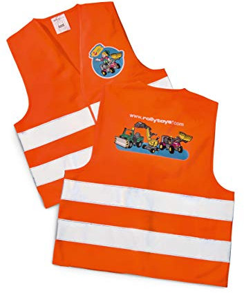 Rolly Toys Sicherheitsweste (rollySavety vest; Kinder Warnweste; Sicherheitsweste orange; 2x Reflektoren) 558698