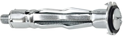 Celo Hohlraumdübel M6x45 - Rigipsdübel - Gipskartondübel aus Metall PH2 - Dübel aus Metall, Stahl verzinkt - 100 Stück