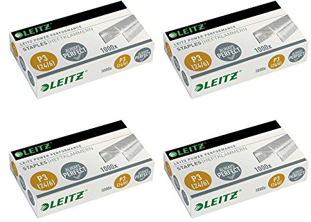 Leitz Heftklammer, 24/6 mm, verzinkt, 1000 Stück (4er Pack)