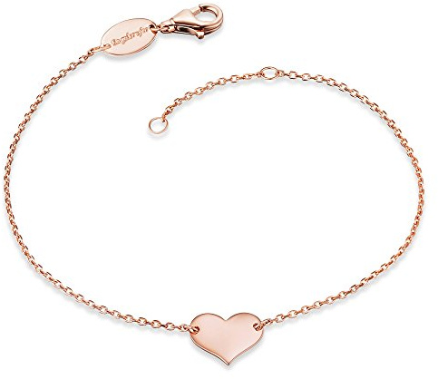 Engelsrufer Damen Armband Little Heart 925er-Sterlingsilber rosévergoldet Länge 16 cm + 2 cm