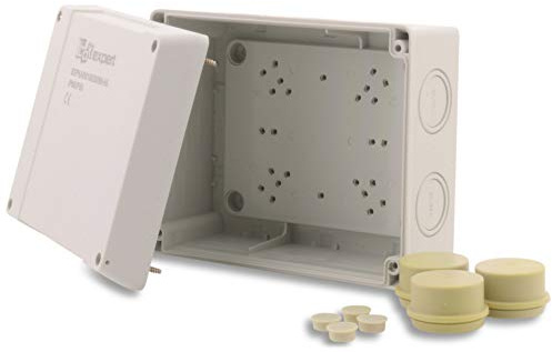 BOXEXPERT Boîte de dérivation série Hanse 160x200x98mm IP 66 étanche à la poussière gris clair RAL7035 Boîte de dérivation extérieure boîtier plastique boîtier mural installation électrique