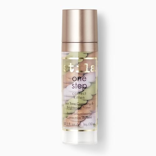 Stila One Step Correct Skin Tone Color Corrector Correct Kitten – All in 1 Brightening Primer Serum & Make-up Primer for Even Skin - 30ml