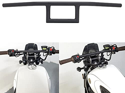 Manubrio per moto da 22 mm, universale, per la maggior parte delle moto cruiser, bobber, cafè racer o per applicazioni a scelta, nero