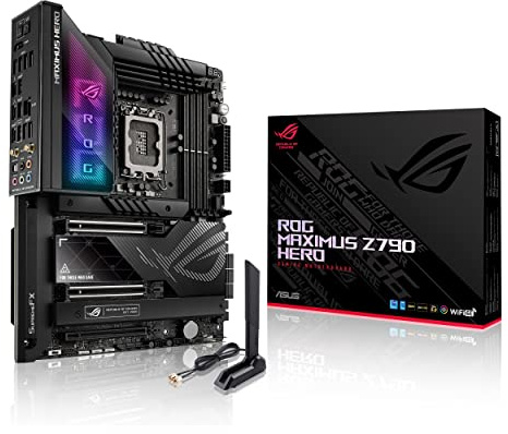 ASUS ROG Maximus Z790 Hero (WiFi 6E) LGA 1700 (Intel® 13e et 12e générations) ATX Carte mère de Jeu (PCIe 5.0, DDR5, 20+1power Stages, 2,5 Go LAN, Bluetooth V5.2, 2X Thunderbolt 4 Ports, 5 x M.2