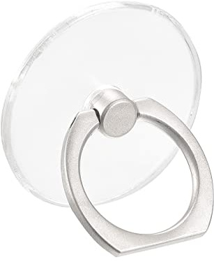 sourcing map Transparent Phone Ring Holders, Clear Finger Grip Stand for Phone, Case, Tablet (Round Shape), 4Pcs