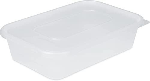(Pack of 25) Clear Plastic Food Containers with Lids Microwave Safe Reusable Meal Prep Takeaway Lunch Boxes Home Party Catering Kitchen Plastic Tubs Stackable & Airtight Fridge/Freezer Boxes (500 ML)