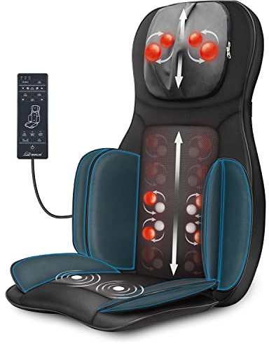 Snailax Back Massager with Heat & Compress, Massage Chair Pad for Full Body, Shiatsu Massager for Neck Back, Father's Day Gifts,Gift for Dad, Men