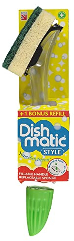 Dishmatic Style Fillable Washing Up Handle and Bonus Refill