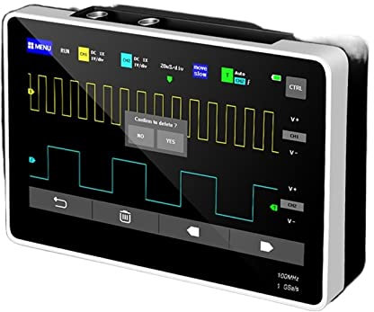 IGASHI Multimetro Digitale Intelligente Ricaricabile 1013D Digital Tablet oscilloscopio Dual Channel 100 M di Larghezza di Banda 1GS frequenza di campionamento oscilloscopio Digitale oscilloscopio