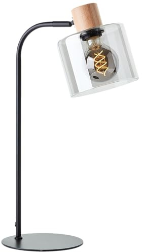 Lightbox moderne Tischlampe - 50 x 18 x 27 cm - Tischleuchte mit | Tischlampe, 50 x 18 x 27 cm, E27, max. 40 W, Rauchglas