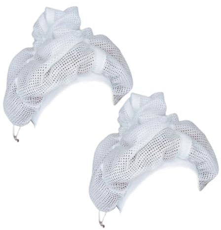 Netz Plopping Kappen, Netz Plopping Mütze mit Kordelzug Verstellbare Haartrockenhauben, Netz Plopping Cap, wiederverwendbares Net Plopping Bonnet, Haarnetz Snoods zum Trocknen (2 Stück)