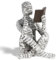 ZDNT Statue de Lecteur,Figurine Femme Lecture,Sculpture de Figurine pour Étagère,Résine Lecture Abstraite Figurine Sculptures,Figurine de Femme lisante en résine,Statue Decoration Interieur (A)