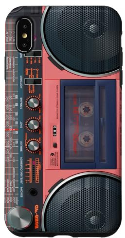Hülle für iPhone XS Max Boombox Throwback Retro Musik 80er & 90er Koralle Ghettoblaster