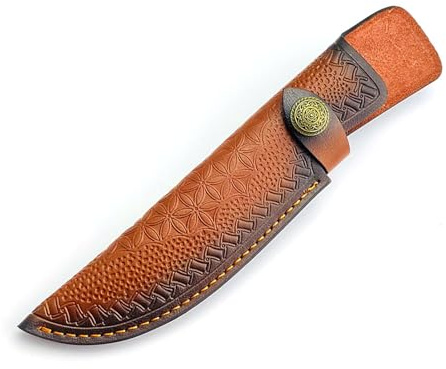 Knife Sheath, Straight Leather Knife Holster, Vertical Knife Protection Knife Pouch, Fixed Blade Knife Cloak Belt Loop Case Holder Bag Catcher Knife Cloak Camping Hunting Survival Outdoor for Men