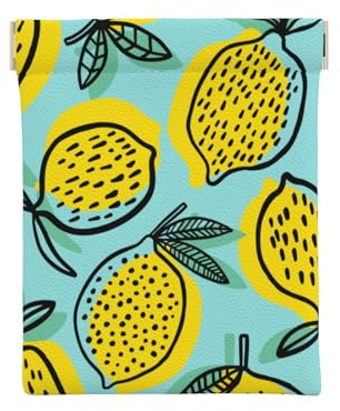 Fruit de Citron Jaune Abucaky, Sac de Rangement pour Femmes, Portefeuille supérieur à Presser, Petit Porte-Monnaie, Pochette de Changement
