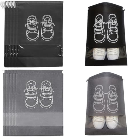 IKOPFLN 10 Bolsas de Zapatos para Viaje, Bolsas de Almacenamiento de Zapatos a Prueba de Polvo, 32x44cm