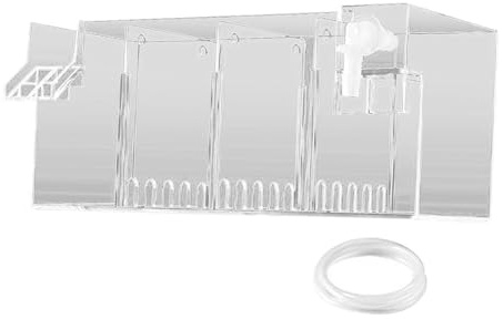perfk Filtro per Acquario, Scatola Filtro sospesa, Filtro Silenzioso per Acquario, Scatola Filtro Esterna, Accessorio per Scatola filtrante per Acquario di, Trasparente 24x10.5x10cm