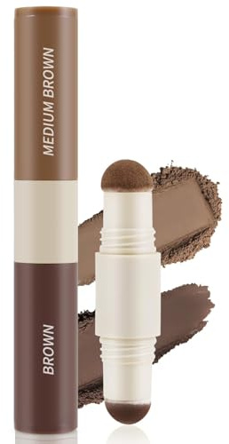 Lilbitty Haaransatz Puder Stick In Braun, Hochpigmentiertes Ansatzpuder, Volumen Puder Zum Kaschieren, Schweißfest Und Nicht Reizend
