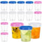 lbxtswpl Small Food Containers with Lids, 12 PCS Salad Dressing Container to Go, 4oz/120ml Reusable Plastic Food Container with Lids for Sause Foods Yogurt(3 Colors)