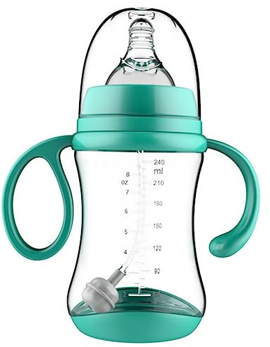TOYANDONA Nuckelflasche kinderflaschen chilli bottles trinkflasche set drinking bottle milchkocher im Freien Aufhänger Thermal- Hitzebeständige Babyflasche Babynahrung Kieselgel Green