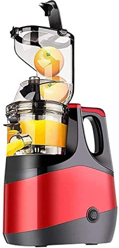 HCZKIUJY Exprimidor de Jugo de masticación Lenta, prensado en frío, máquina exprimidora de Naranjas y cítricos con conducto Ancho, Motor silencioso para Frutas y Verduras