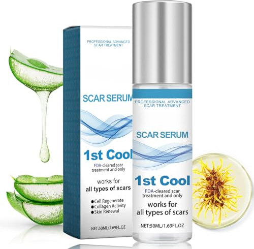 Scar Removal Serum & Scar Treatment for Face, Scar Cream with Natural Extracts & Vitamin E, For Scar Erase, Hydrates & Soothes Skin, Improves Skin Texture, For All Skin Types, 50ml
