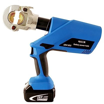 ZKLGS Crimpadora Hidráulica, Alicates hidráulicos eléctricos EZ-300 EZ-400 Cable Recargable Alicates de prensado de terminales de Cobre y Aluminio Crimpadora, Multicapa(EZ-300)